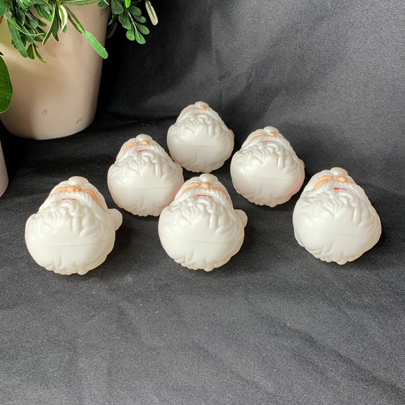 Set of 6 vintage Silversti Santa blowmold Christmas string light covers - Picture 7 of 7